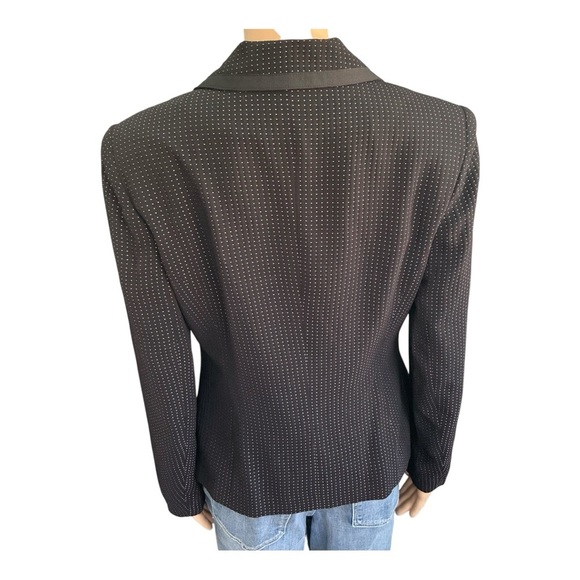 Jones N.Y.Suit Womens Suit Set Retro Navy/Pink Polka Dot Jacket +Skirt Sz 6 - Picture 9 of 16